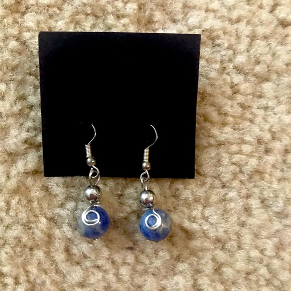 Sodalite stone earrings - Picture 2 of 2